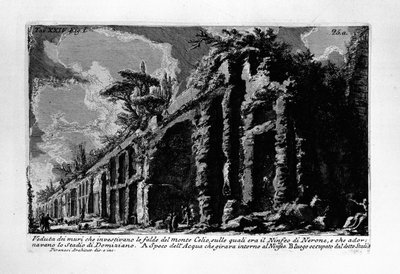 View of the Walls that Surrounded the Slopes of the Caelian Hill, on which was the Nymphaeum of Nero, and that Adorned the Stadium of Domitian by Giovanni Battista Piranesi